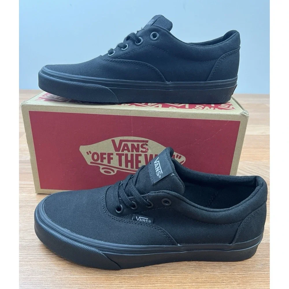 Vans Women's Doheny Canvas Sneakers Black/Black Size‎ 7 NEW in Box
